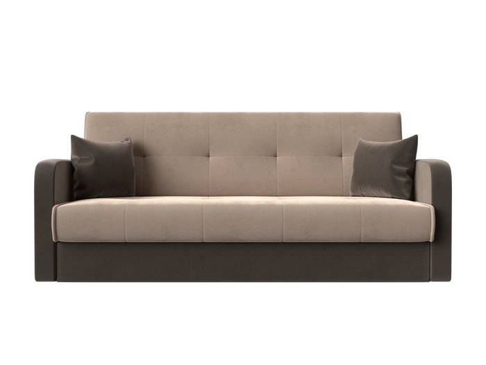 Диван-кровать Надежда бежево-коричневого цвета - купить Прямые диваны по цене 21999.0
