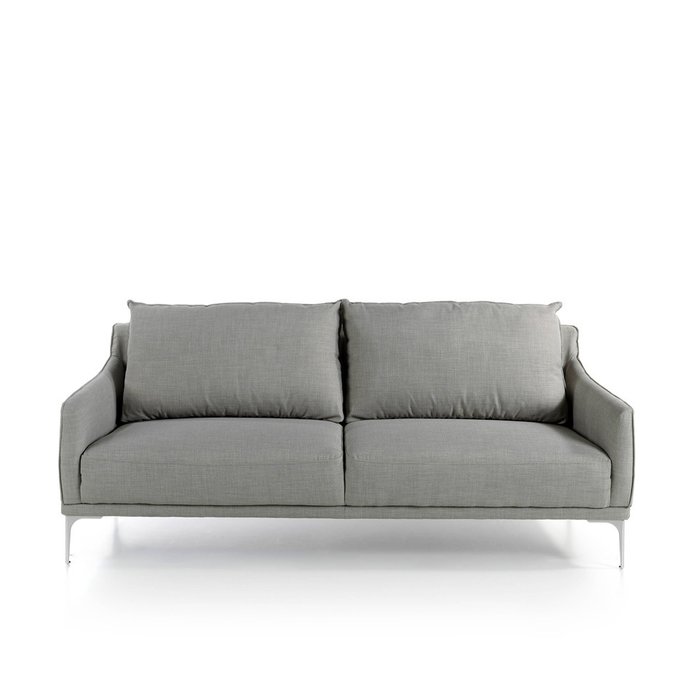 Диван трехместный серого цвета - купить Прямые диваны по цене 319990.0