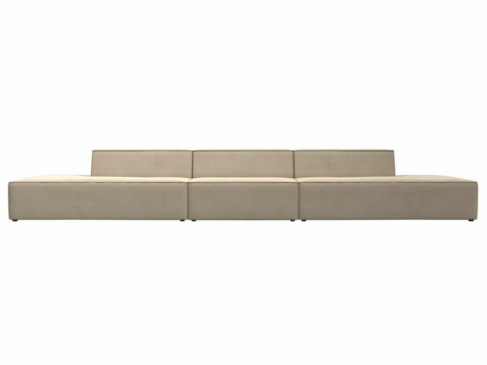Прямой модульный диван Монс Лонг бежевого цвета - купить Прямые диваны по цене 75999.0