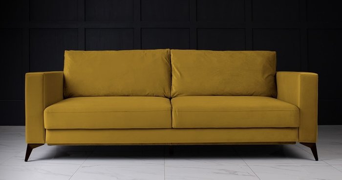 Диван-кровать Lennox Collapse Dream горчичного цвета   - лучшие Прямые диваны в INMYROOM