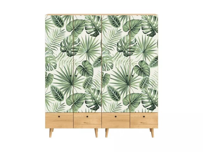 Композиция Frida 12 с принтом Monstera на деревянных ножках - купить Гостиные гарнитуры по цене 105648.0