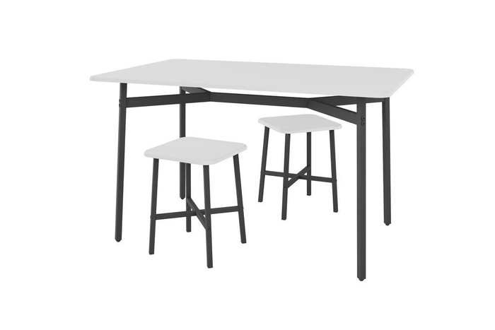 Стол обеденный Кросс белого цвета - лучшие Обеденные столы в INMYROOM