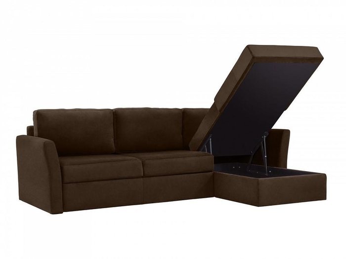 Угловой диван Peterhof темно-коричневого цвета - лучшие Угловые диваны в INMYROOM