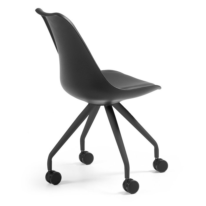 Кресло на колесиках Lars черного цвета - лучшие Офисные кресла в INMYROOM