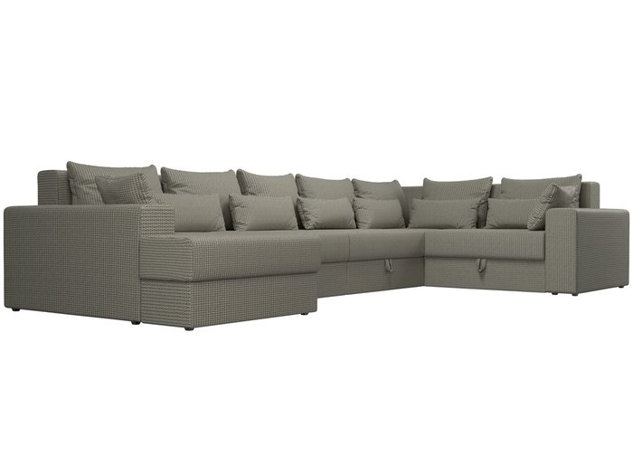 Угловой диван-кровать Мэдисон серо-бежевого цвета правый угол - лучшие Угловые диваны в INMYROOM