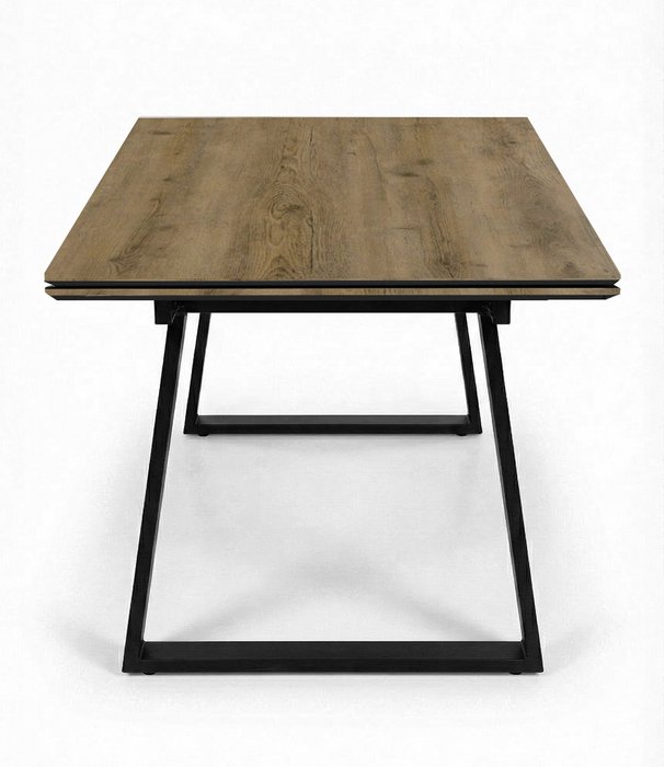 Раздвижной обеденный стол DikLine DZ160 черно-бежевого цвета - купить Обеденные столы по цене 36790