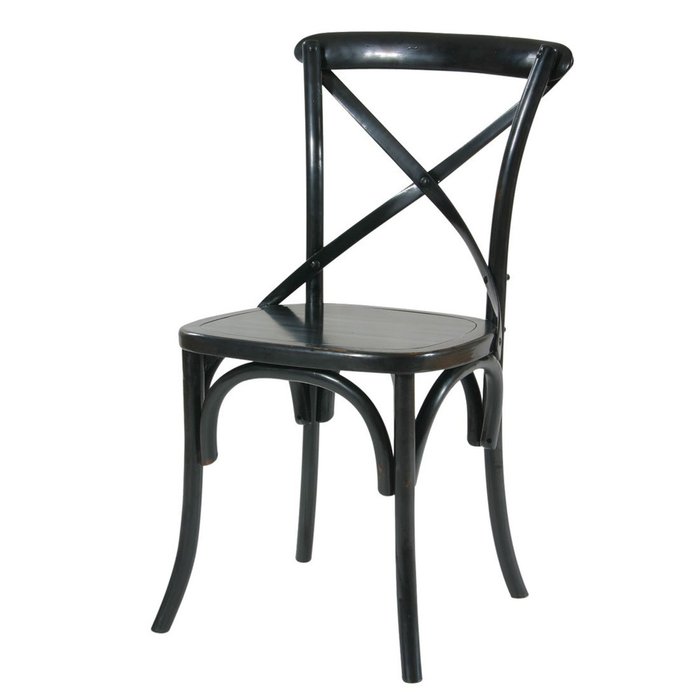 Черный стул для кабинета (массив дуба, Франция)