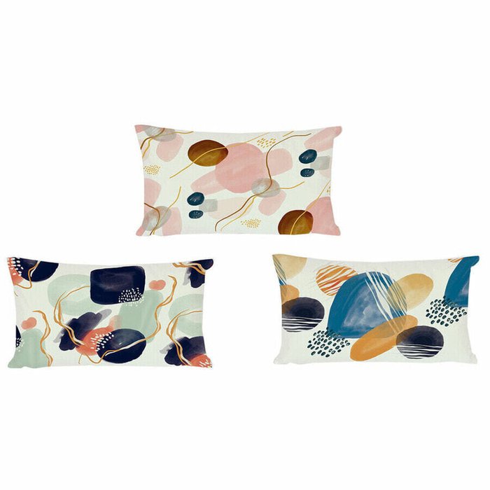 Подушка DKD Home Decor Пластик Синий Белый Разноцветный Розовый Прямоугольный Абстракция 50 x 30 x 12 cm (3 Предметы) Подушка DKD Home Decor Пластик Синий Белый Разноцветный Розовый Прямоугольный Абстракция 50 x 30 x 12 cm (3 Предметы)