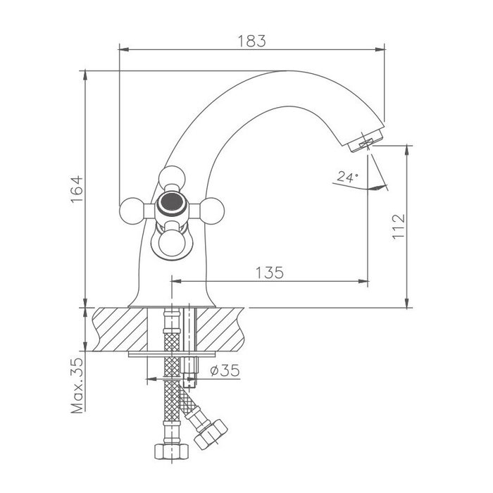 Смеситель для раковины Haiba HB1019 - лучшие Смесители для раковин в INMYROOM
