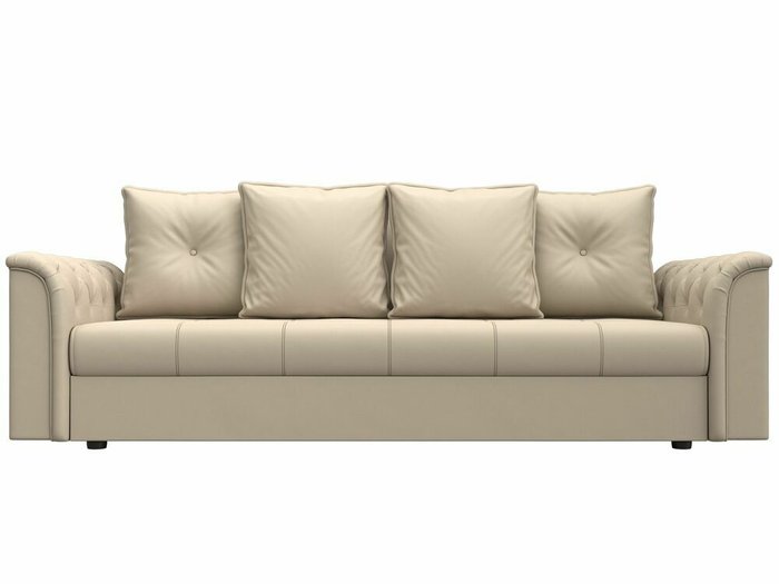 Диван-кровать Сиеста бежевого цвета (экокожа) - купить Прямые диваны по цене 39999.0