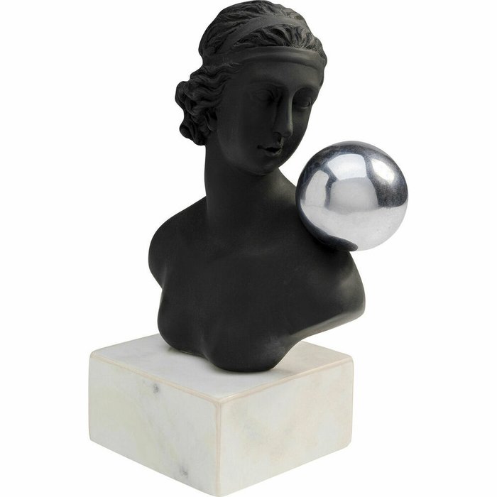 Бюст декоративный Girl черно-белого цвета - купить Фигуры и статуэтки по цене 14290.0