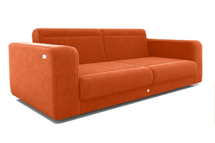 Прямой диван-кровать оранжевого цвета - купить Прямые диваны по цене 235000.0