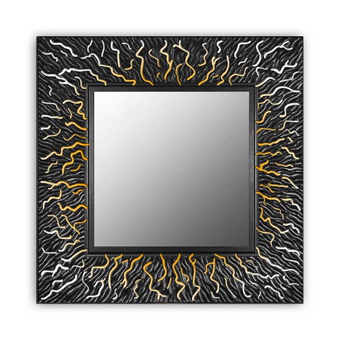 Настенное зеркало CORAL square black