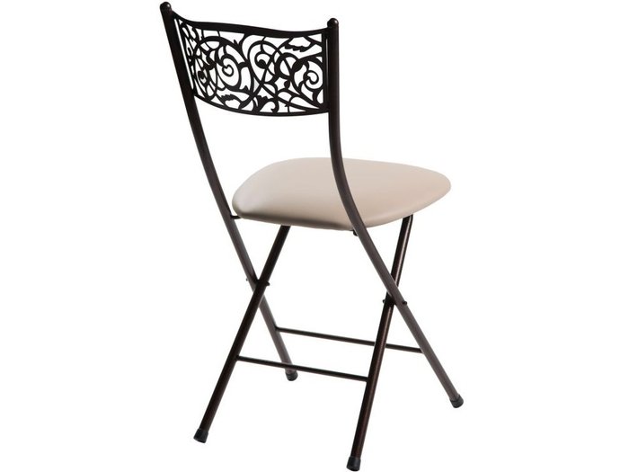 Стул складной Стефани черно-бежевого цвета - лучшие Обеденные стулья в INMYROOM