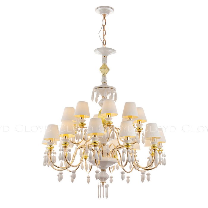 Подвесная люстра LOTTIE-B C20 бело-золотого цвета Подвесная люстра LOTTIE-B C20 бело-золотого цвета