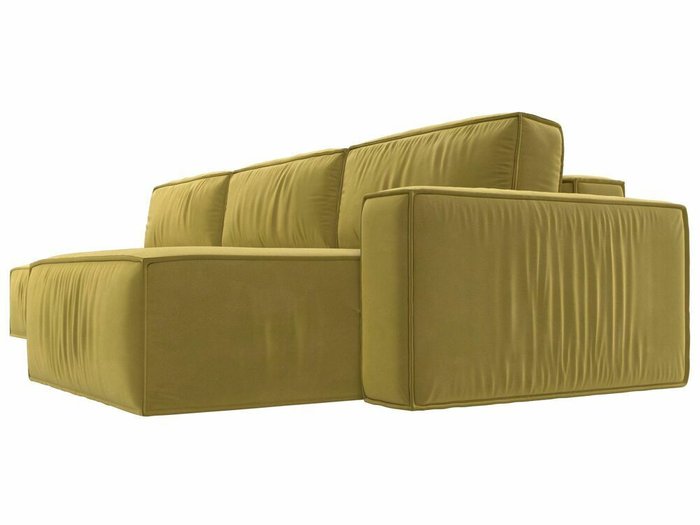 Угловой диван-кровать Прага модерн лонг желтого цвета правый угол - лучшие Угловые диваны в INMYROOM