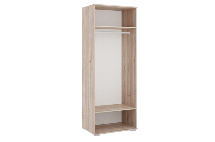 Шкаф двухдверный Алина бело-бежевого цвета с зеркалом - лучшие Детские шкафы в INMYROOM