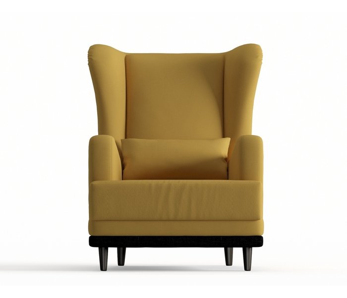 Кресло Грэмми в обивке из велюра желтого цвета - купить Интерьерные кресла по цене 10190.0
