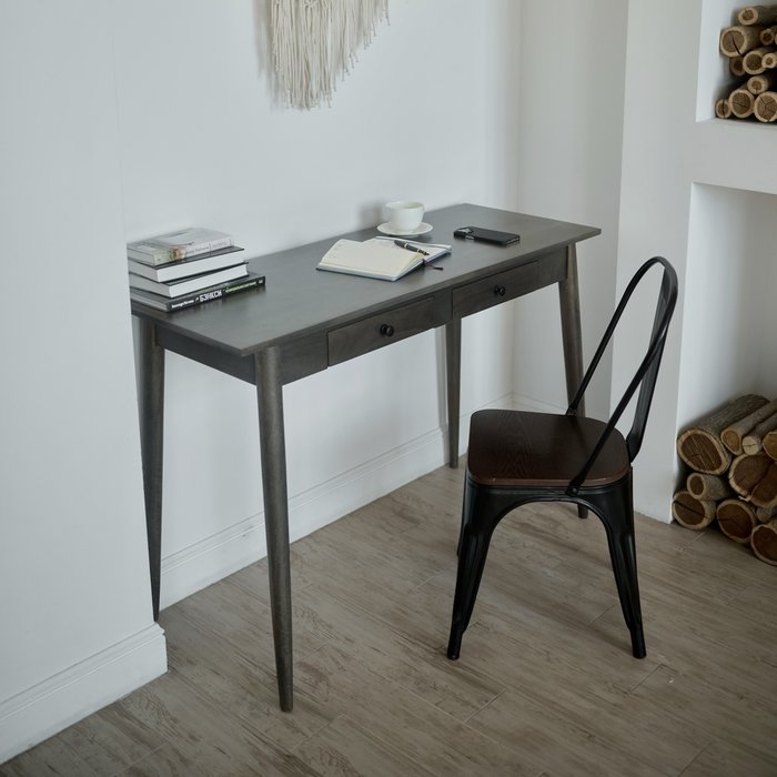 Письменный стол Чаналта серо-коричневого цвета из массива манго - лучшие Письменные столы в INMYROOM