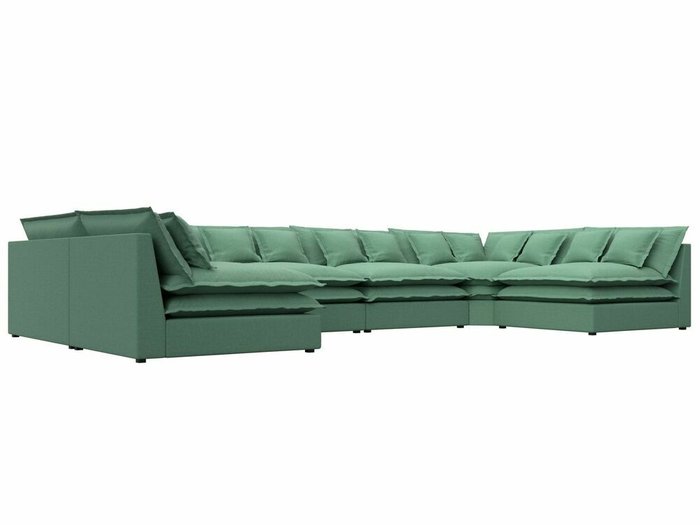 Угловой диван Лига 040 зеленого цвета   - лучшие Угловые диваны в INMYROOM