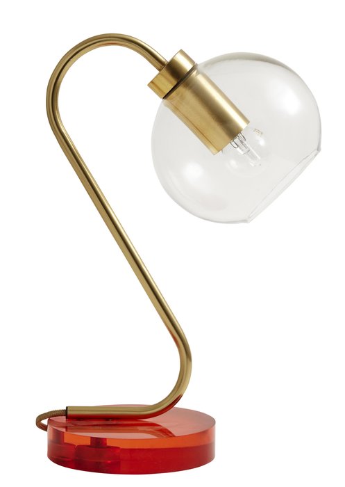 Настольная лампа Candy со стеклянным плафоном 