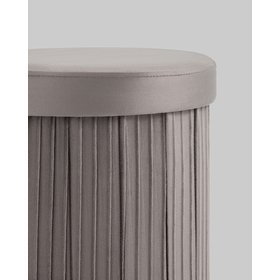 Пуф складной с ящиком Store Round антрацитового цвета - купить Пуфы по цене 1890.0