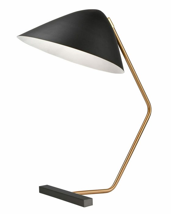 Настольная лампа Салфер черно-латунного цвета - купить Настольные лампы по цене 14105.0