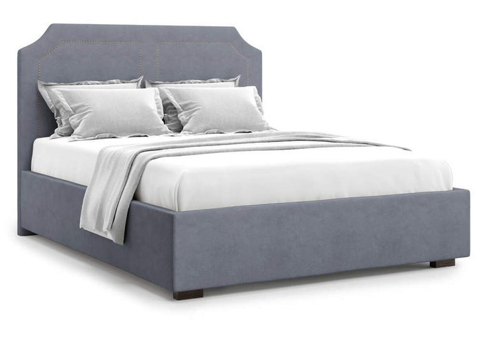 Кровать Lago без подъемного механизма 140х200 серого цвета  