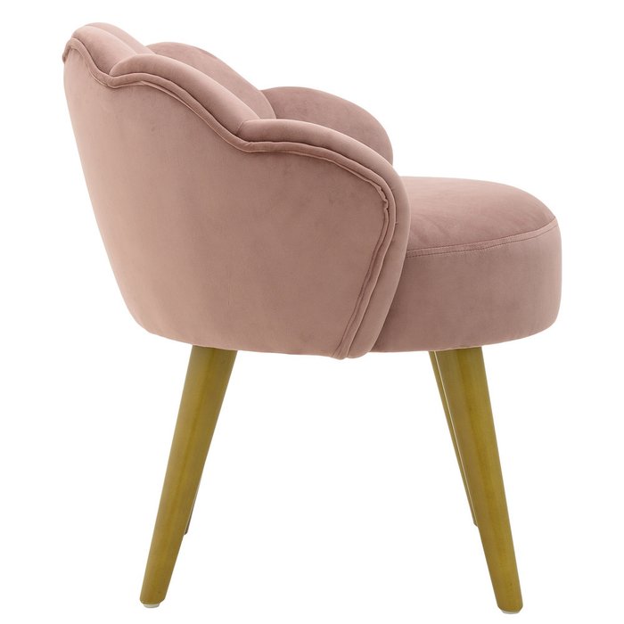Кресло розового цвета на деревянных ножках - лучшие Интерьерные кресла в INMYROOM