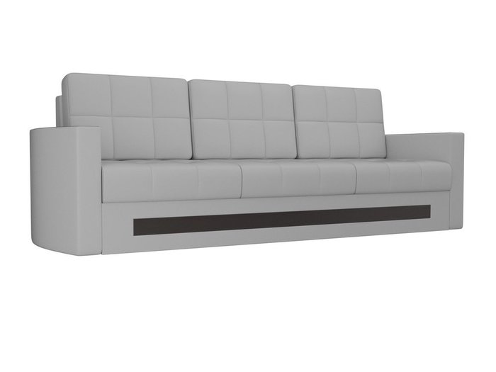 Прямой диван-кровать Белла белого цвета (экокожа)