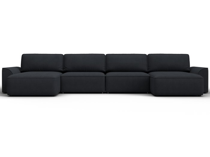 Угловой диван-кровать Лига-048 лонг темно-серого цвета (замша) - купить Угловые диваны по цене 140990 Угловой диван-кровать Лига-048 лонг темно-серого цвета (замша) - купить Угловые диваны по цене 140990