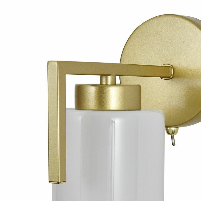 Бра Style 1142/1 Gold (стекло, цвет белый) - купить Бра и настенные светильники по цене 2800.0 Бра Style 1142/1 Gold (стекло, цвет белый) - купить Бра и настенные светильники по цене 2800.0