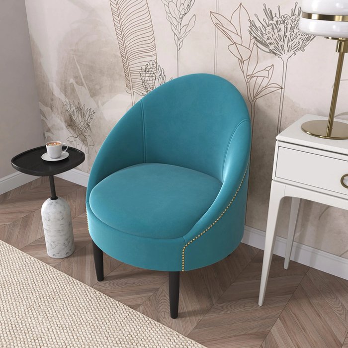 Кресло Мадрид синего цвета - лучшие Интерьерные кресла в INMYROOM
