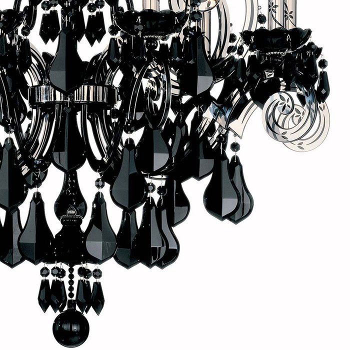 Подвесная люстра Schonbek Cappela с черными хрустальными подвесками - купить Подвесные люстры по цене 633850.0