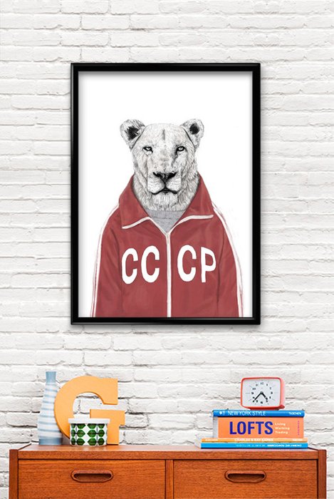 Принт «Soviet Lion» by Balazs Solti - купить Принты по цене 1290.0