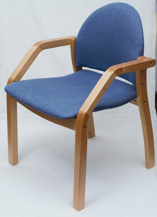 Стул-кресло Джуно синего цвета - лучшие Обеденные стулья в INMYROOM