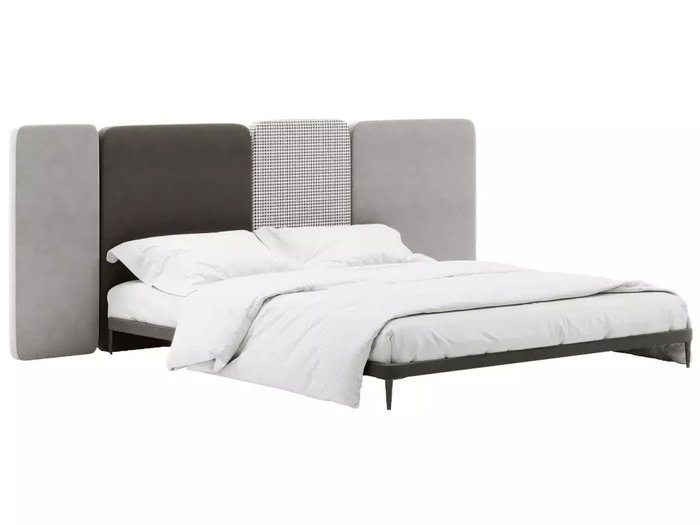 Кровать Licata 180х200 композиция 3 серого цвета