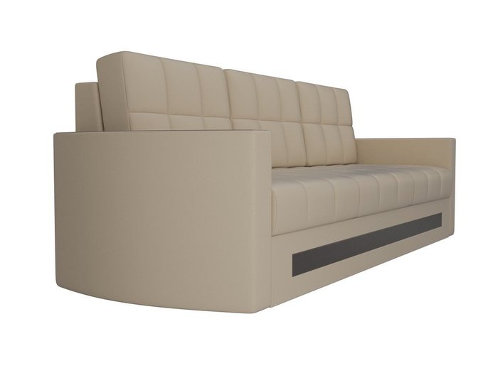 Прямой диван-кровать Белла бежевого цвета (экокожа) - лучшие Прямые диваны в INMYROOM