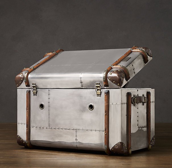 Кофейный столик Richard's trunk tall aluminum - лучшие Журнальные столики в INMYROOM