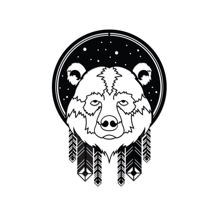 Панно Bear черного цвета Панно Bear черного цвета