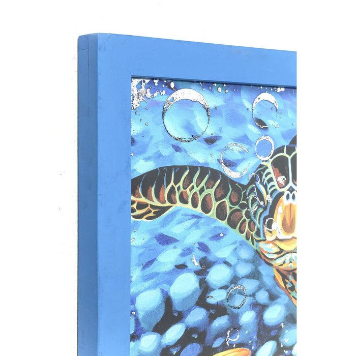Картина Sea Turtle 58х76 голубого цвета - лучшие Принты в INMYROOM
