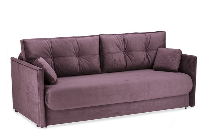 Прямой диван-кровать Шерлок бордового цвета - купить Прямые диваны по цене 41990.0