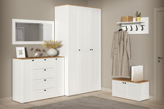 Тумба для обуви Остин белого цвета - лучшие Тумбы для обуви с сидением в INMYROOM Тумба для обуви Остин белого цвета - лучшие Тумбы для обуви с сидением в INMYROOM