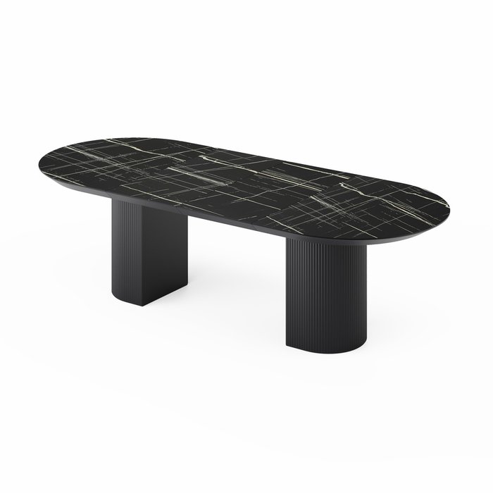Раздвижной обеденный стол Рана черного цвета - лучшие Обеденные столы в INMYROOM