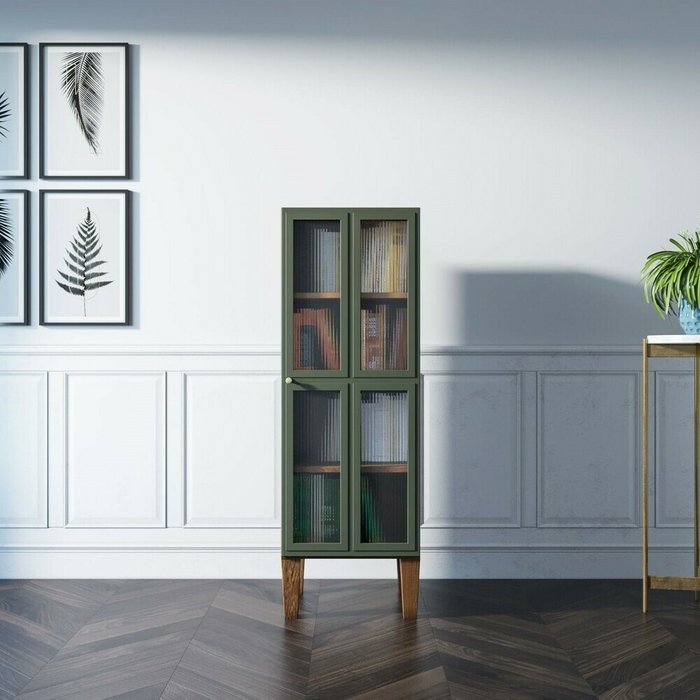 Книжный шкаф Andersen с рифлеными стеклами - купить Книжные шкафы по цене 107863.0
