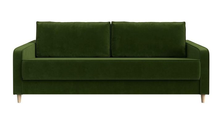 Прямой диван-кровать Варшава темно-зеленого цвета - купить Прямые диваны по цене 56999.0