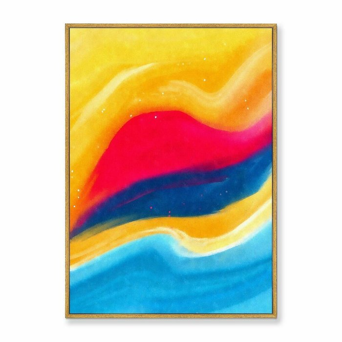 Репродукция картины на холсте Landscape etude №4 (Sunrise over the sea), 2021г. - купить Картины по цене 21999.0