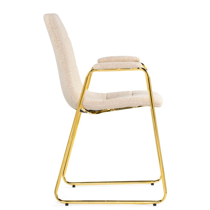 Стул с подлокотниками Lana светло-бежевого цвета - лучшие Обеденные стулья в INMYROOM