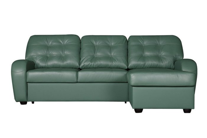 Угловой диван-кровать Сидней с канапе Supreme Mint зеленого цвета 