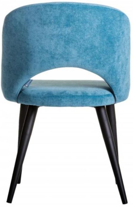 Стул Lars синего цвета с черными ножками - лучшие Обеденные стулья в INMYROOM
